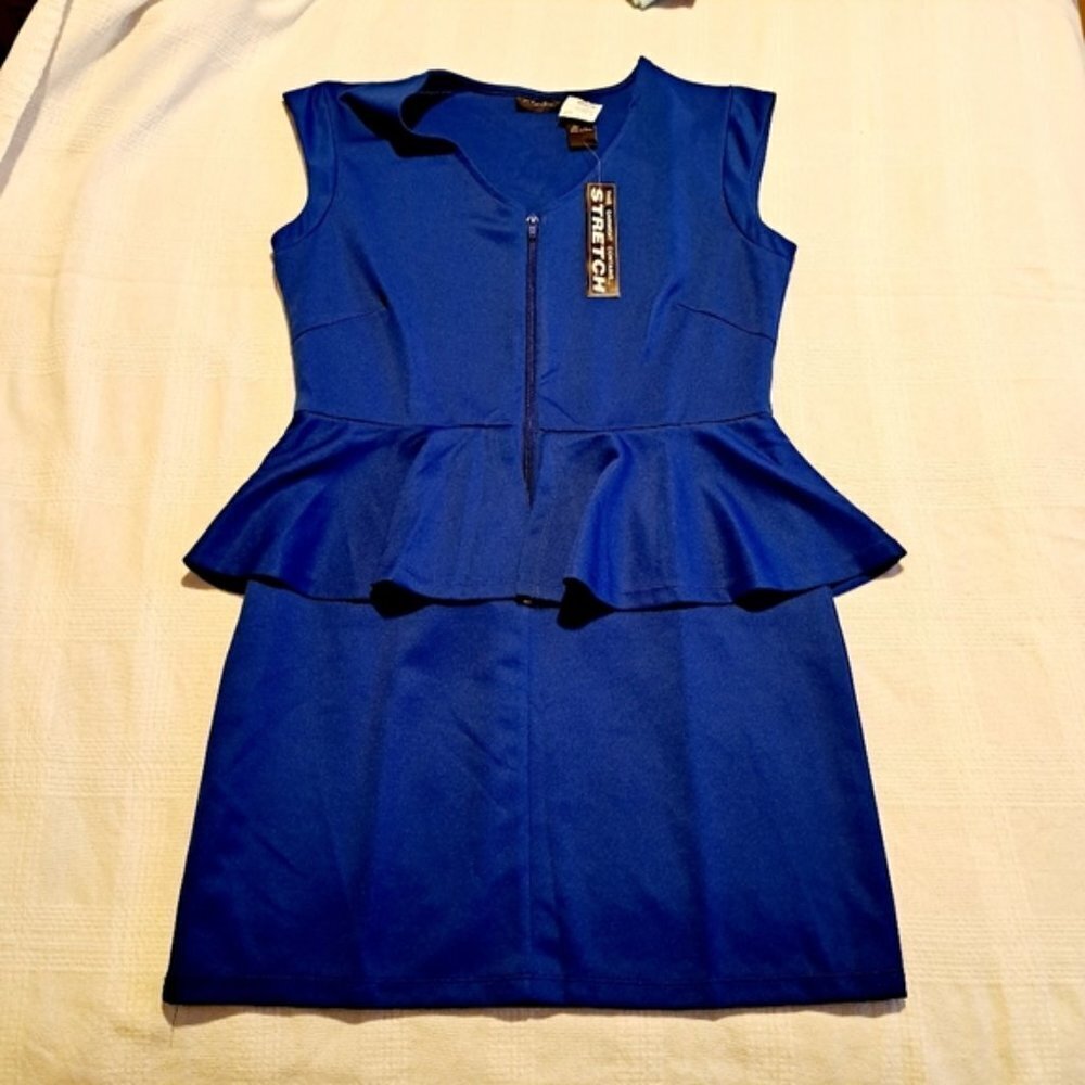 Chesley women's size XL royal blue sleeveless dress NWT